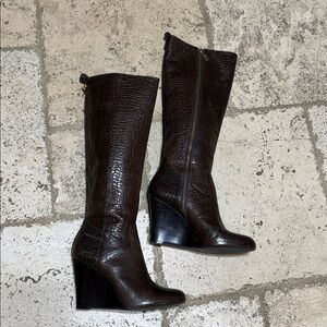 Brown Tory Burch Dabney Figueira Knee Boots 8.5